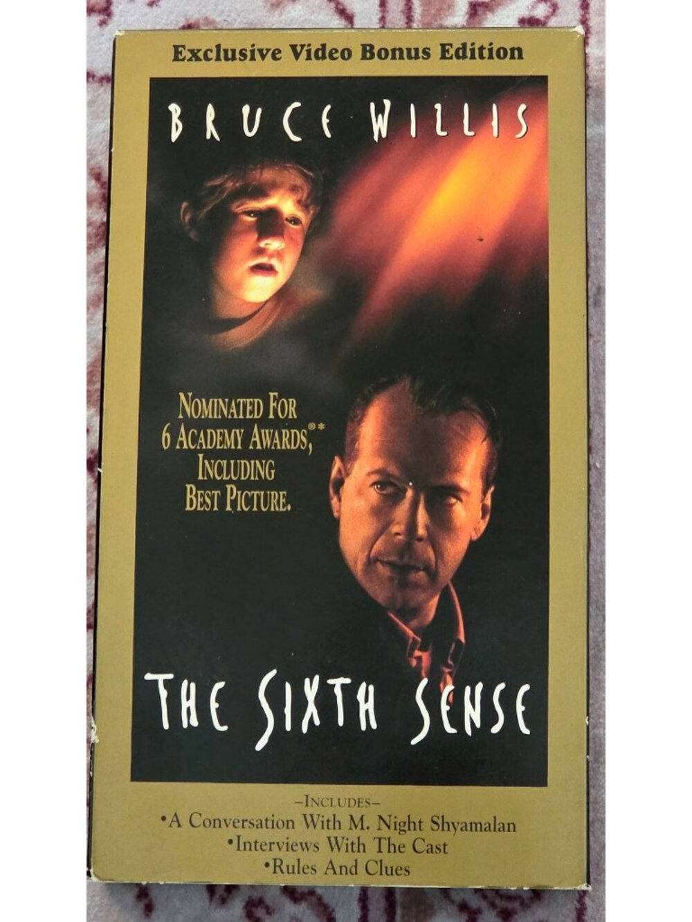 The Sixth Sense VHS 2000 Exclusive Bonus Edition Bruce Willis Haley Joel Osment